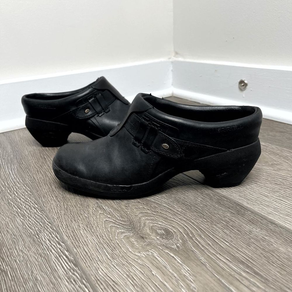 Merrell Womens‎ Shoes Merrell Luxe Plunge Black Leather Clog Size 8.5